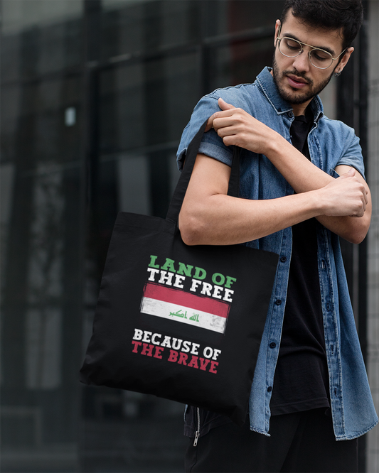 Land of the Free Because of the Brave - Iraq Eco Tote Bag