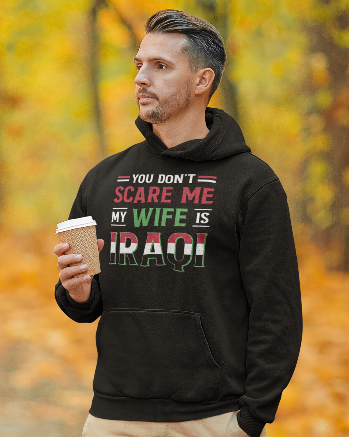 Du machst mir keine Angst, meine Frau ist Irakerin – Unisex-Hoodie