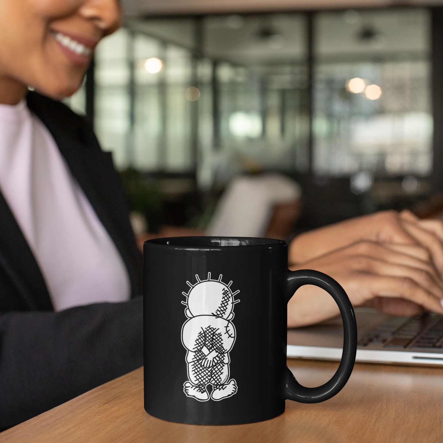 Handala Black Glossy Mug