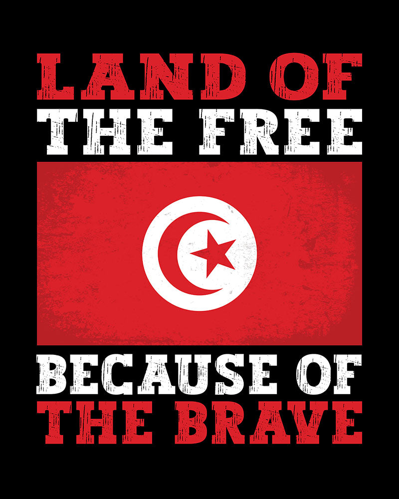 Terre des Libres à cause des Braves - Tunisie T-shirt unisexe