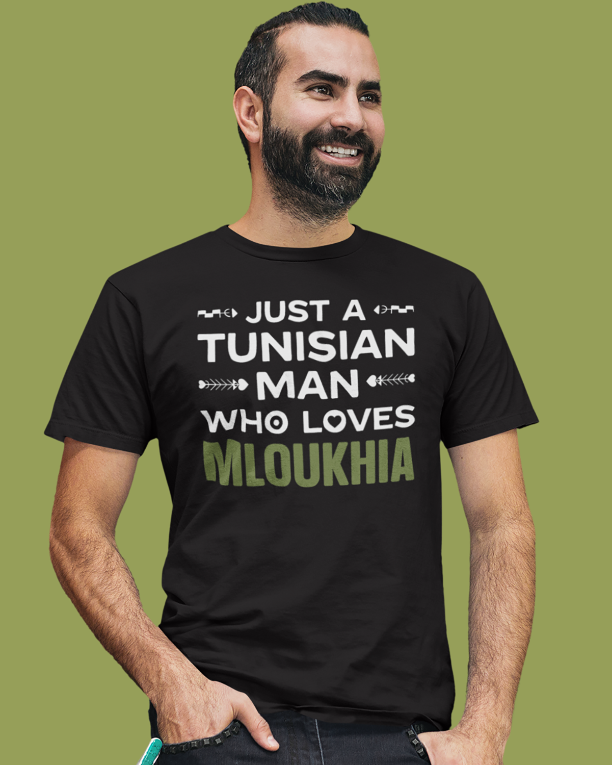 Nur ein tunesischer Mann, der Mloukhia liebt - Unisex-T-Shirt