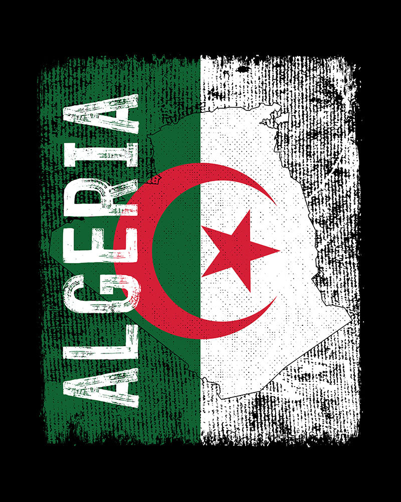 Algerien Flagge & Karte Unisex T-Shirt