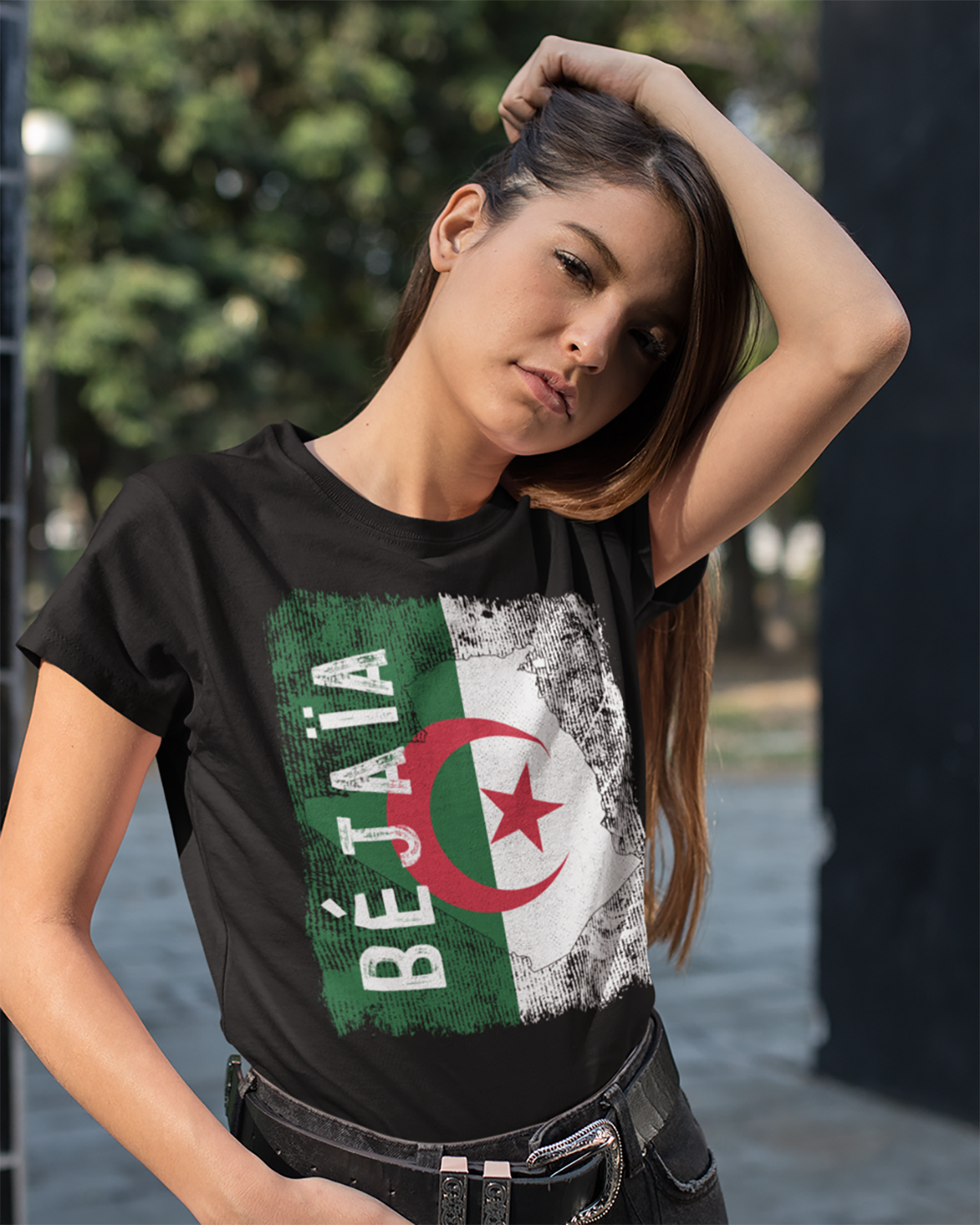 Algerien Flagge, Karte & Stadt - Béjaïa Unisex T-Shirt