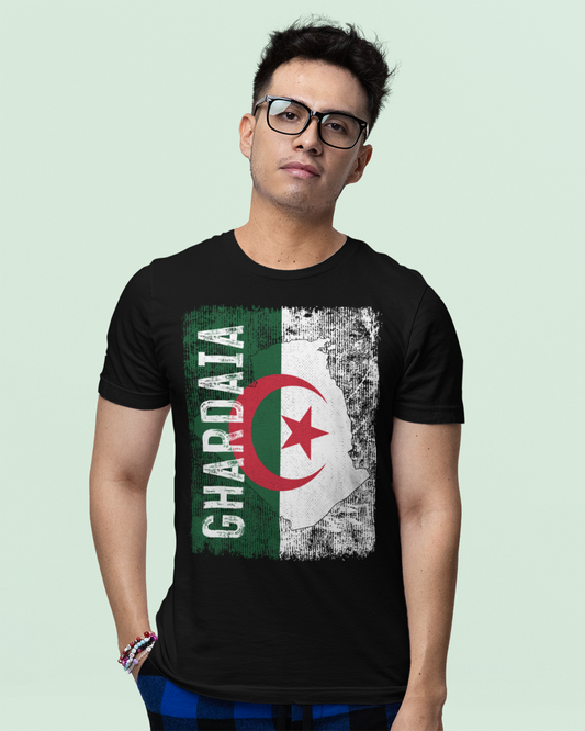 Algeria Flag, Map & City - Ghardaia Unisex T-shirt