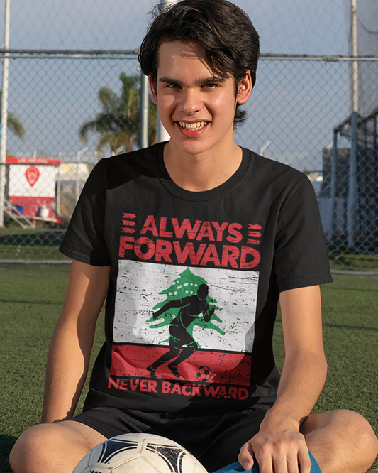 Always Forward Never Backward - Lebanon Soccer & Flag Unisex T-shirt