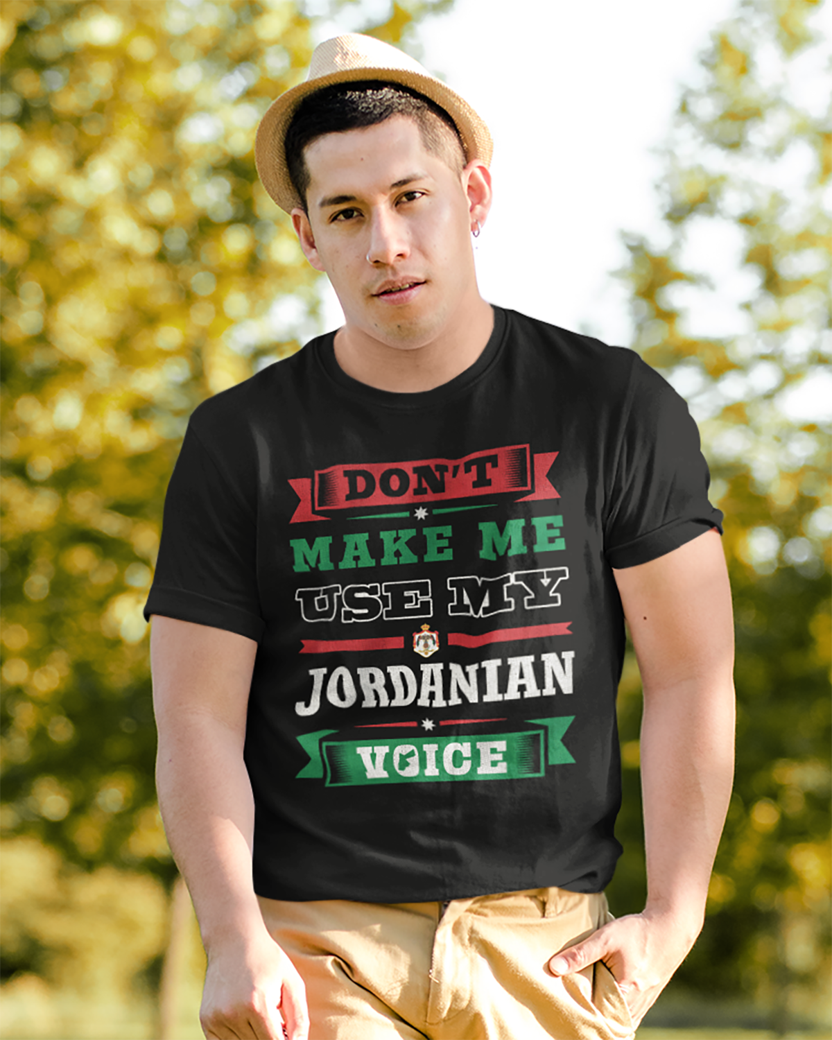 Ne m’obligez pas à utiliser ma voix jordanienne - T-shirt unisexe