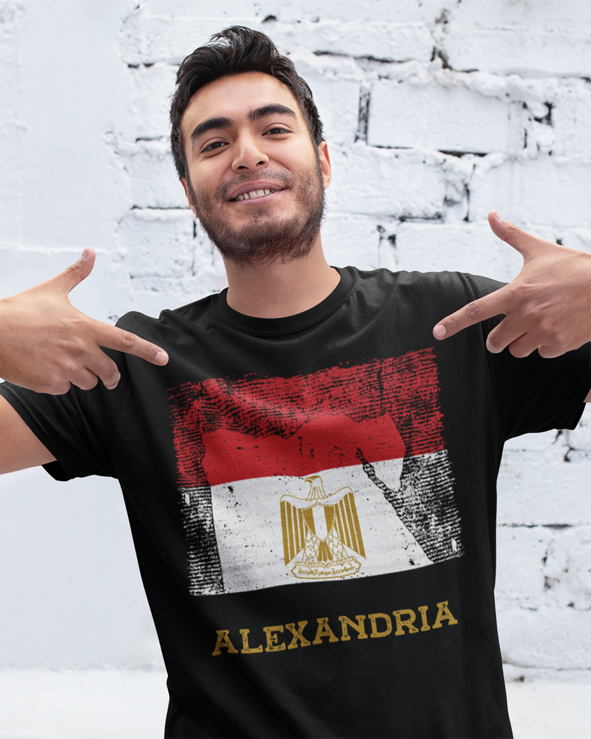 Egypt Flag, Map & City - Alexandria Unisex T-shirt