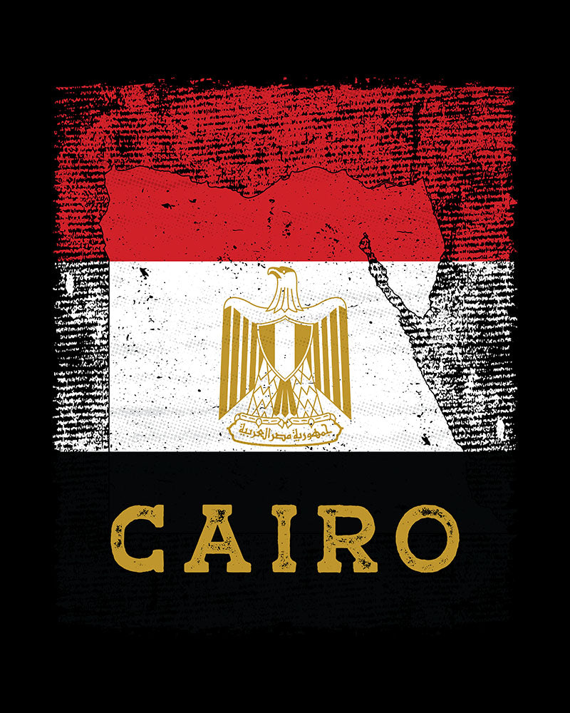 Ägypten Flagge, Karte & Stadt - Kairo Unisex T-Shirt