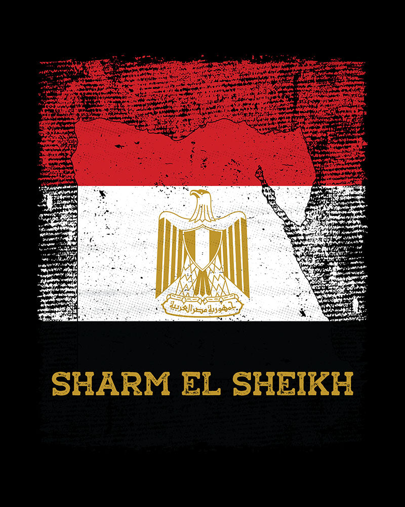 Ägypten Flagge, Karte & Stadt - Sharm El Sheikh Unisex T-shirt