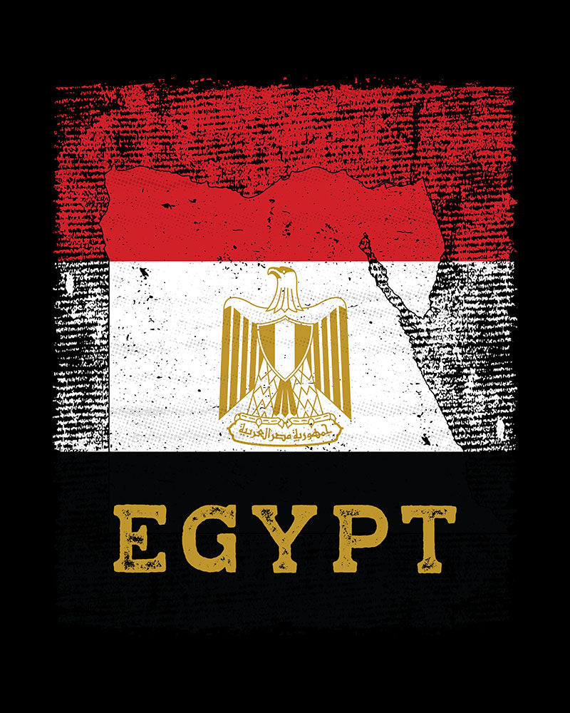 Ägypten Flagge & Karte - Unisex T-Shirt