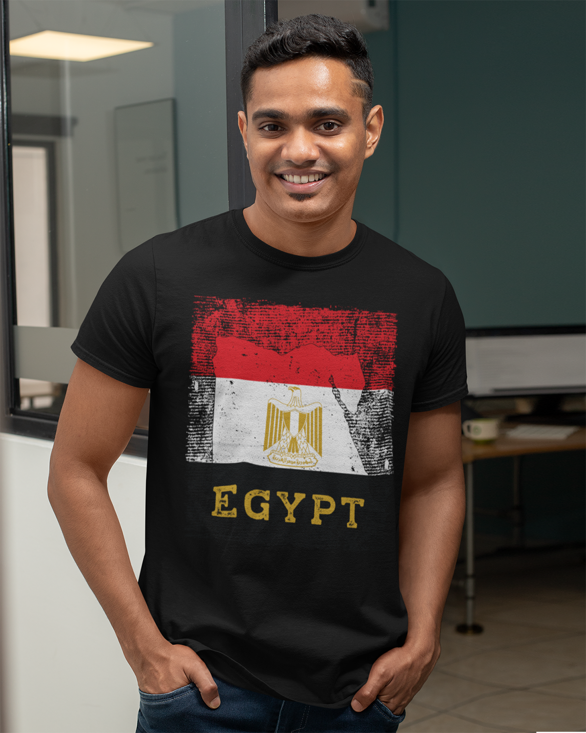 Ägypten Flagge & Karte - Unisex T-Shirt