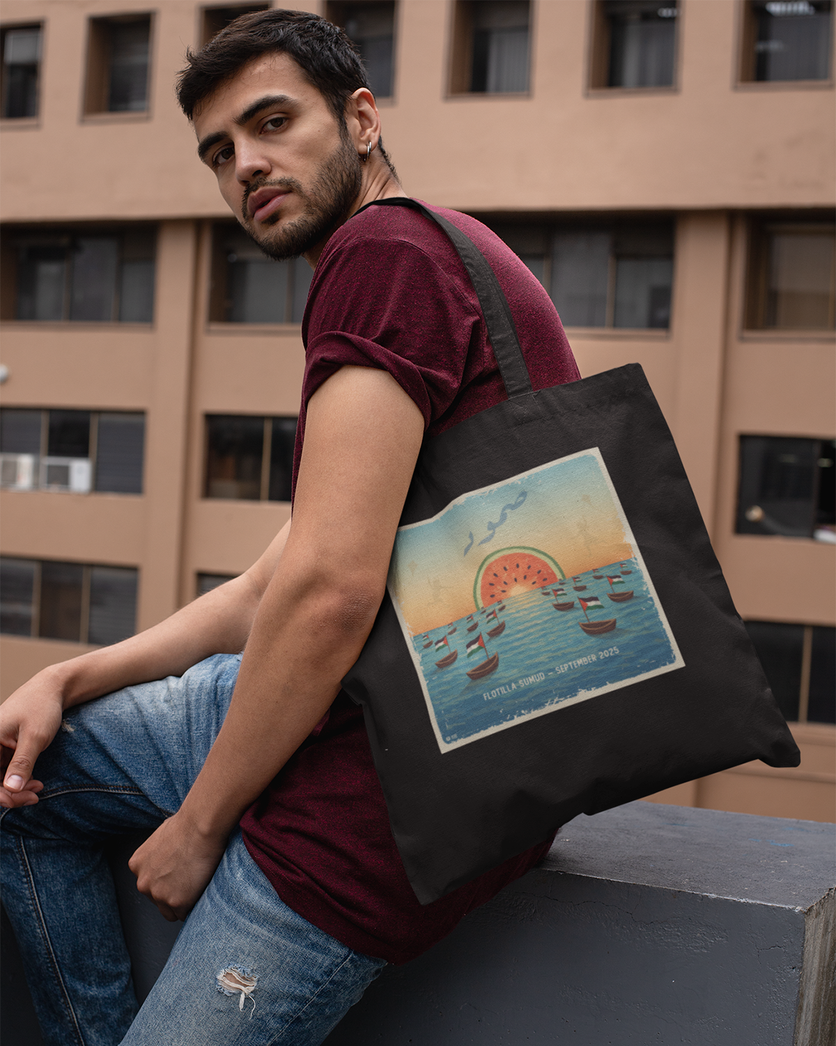 Flotilla Sumud Eco Tote Bag