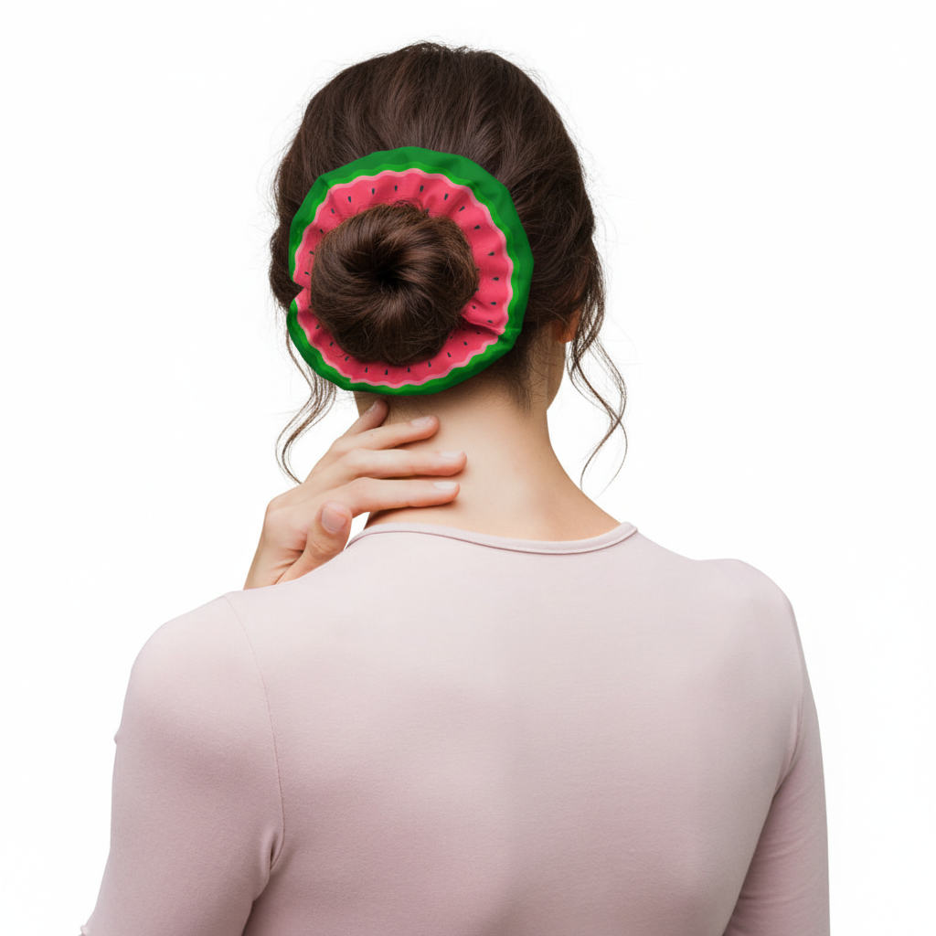 Palestine Watermelon Recycled Scrunchie