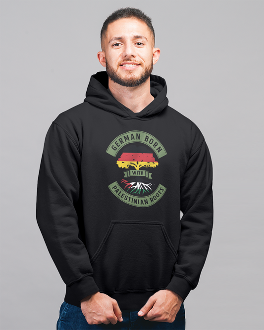 Deutsch geboren mit palästinensischen Wurzeln - Unisex Kapuzenpullover