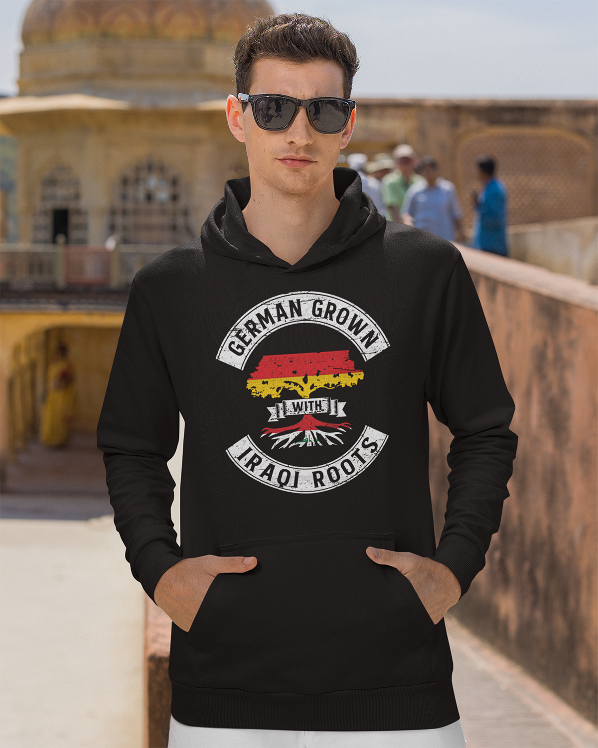 Deutsch gewachsen mit irakischen Wurzeln - Unisex Kapuzenpullover