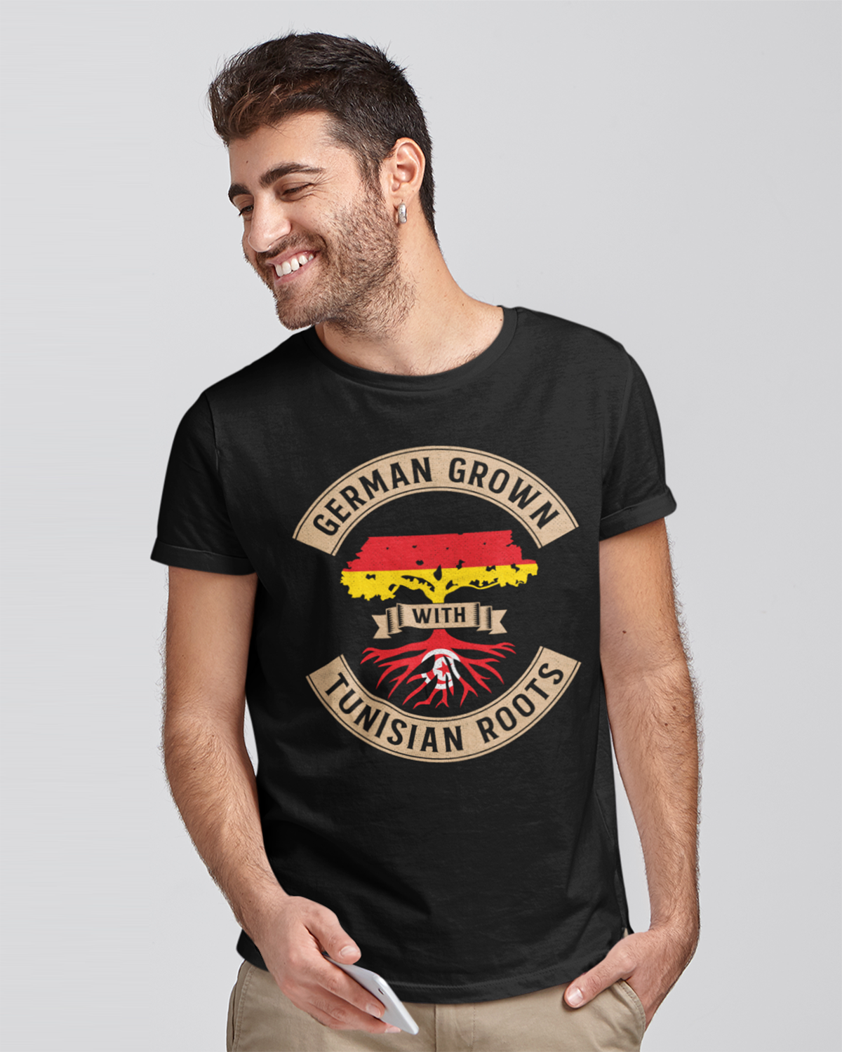 Deutsch gewachsen mit tunesischen Wurzeln - Unisex T-Shirt