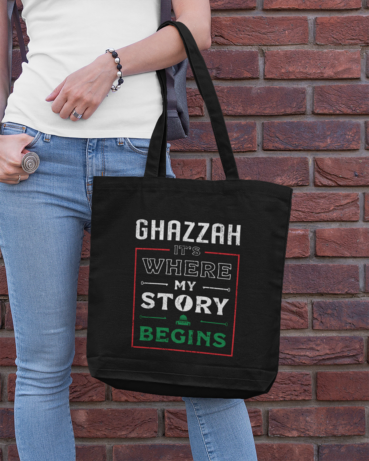 Ghazzah. It's Where My Story Begins - Eco Tote Bag