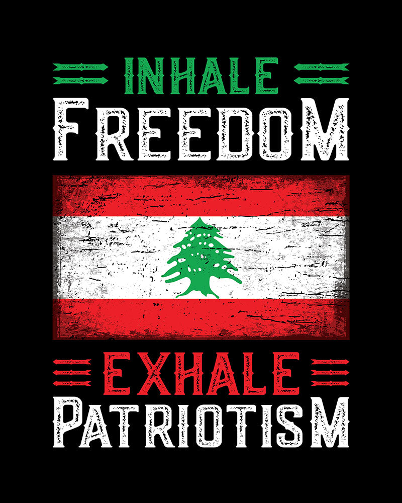 Inhale Freedom Exhale Patriotism - Lebanon Unisex T-shirt