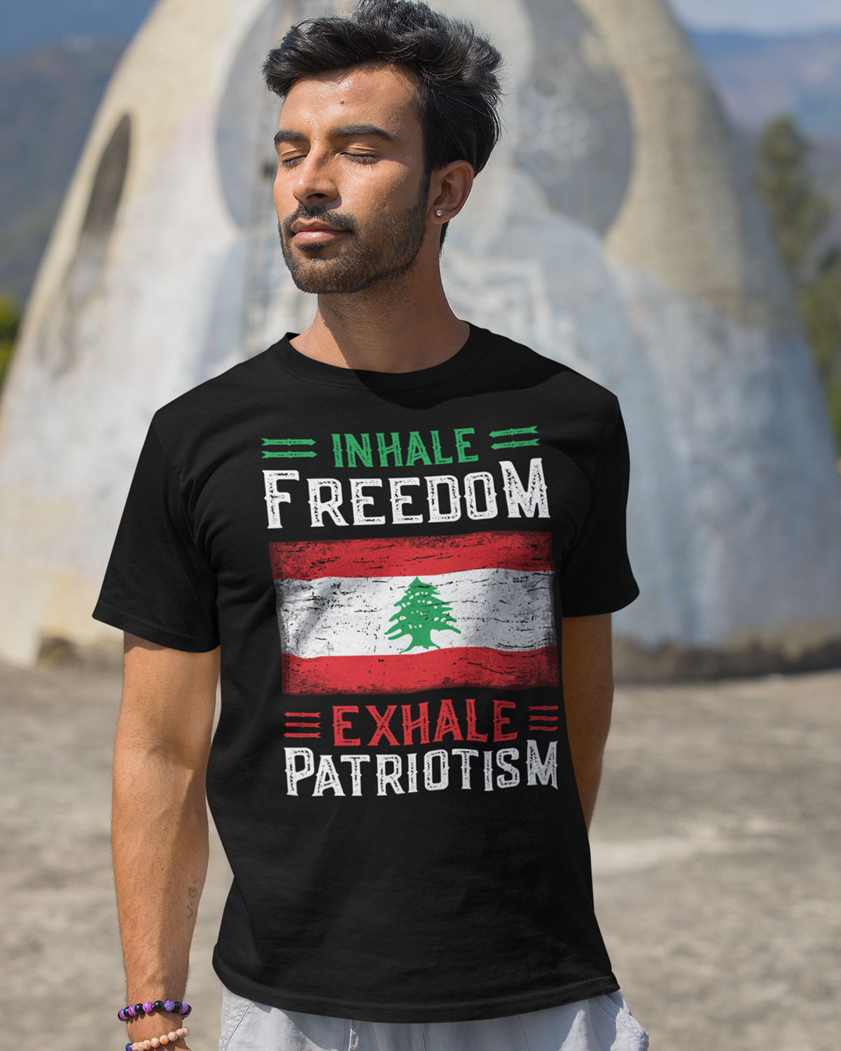 Inhale Freedom Exhale Patriotism - Libanon Unisex T-Shirt