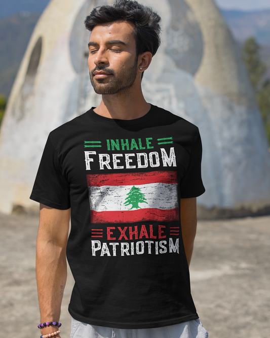 Inhale Freedom Exhale Patriotism - Lebanon Unisex T-shirt