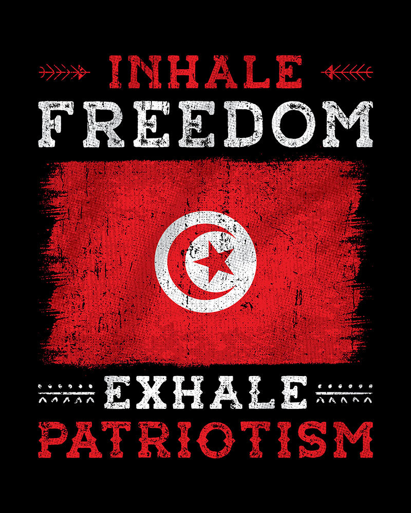 Inspirez la liberté Expirez le patriotisme - Tunisie T-shirt unisexe