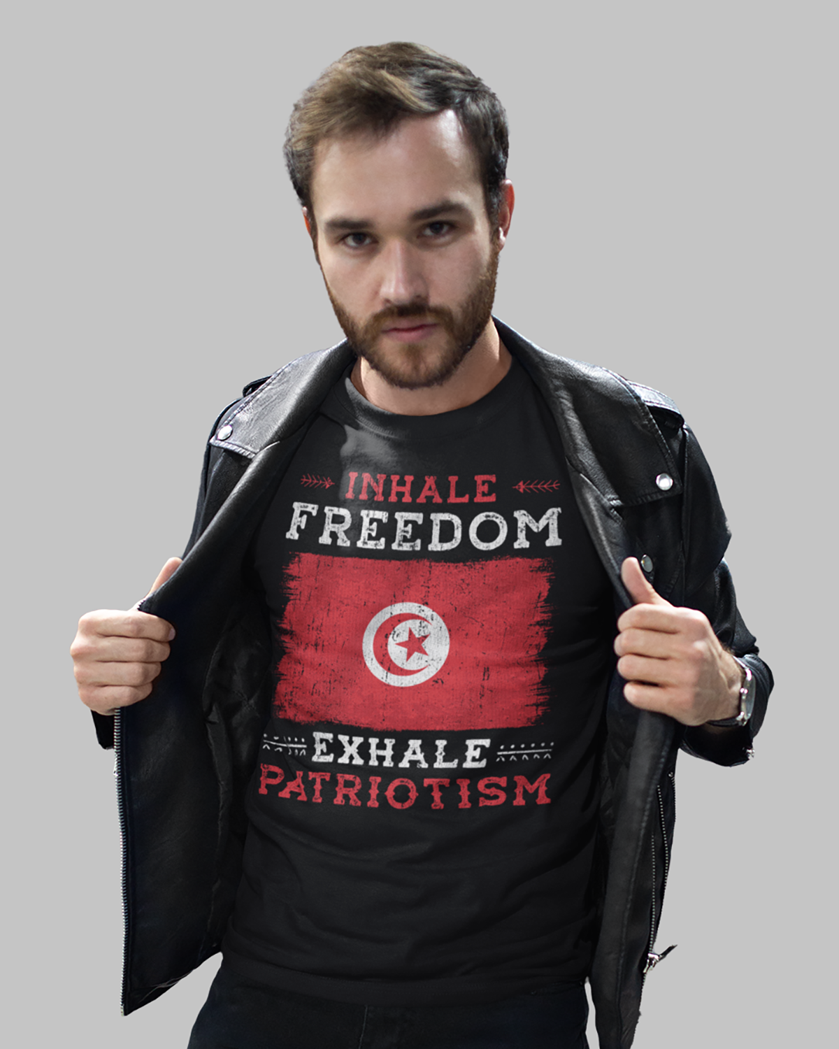 Inhale Freedom Exhale Patriotism - Tunesien Unisex T-Shirt