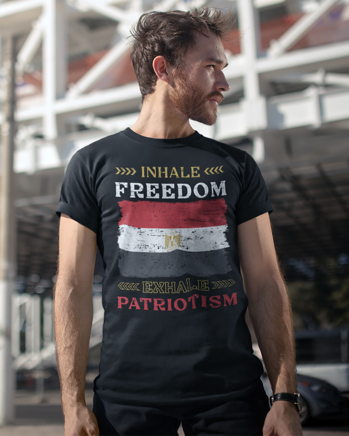 Einatmen Freiheit Ausatmen Patriotismus - Ägypten Unisex T-shirt