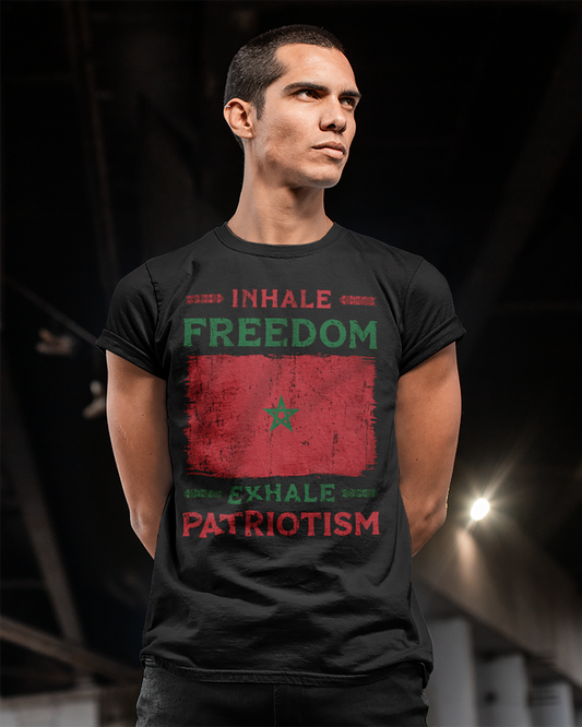 Inhale Freedom Exhale Patriotism - Morocco Unisex T-shirt