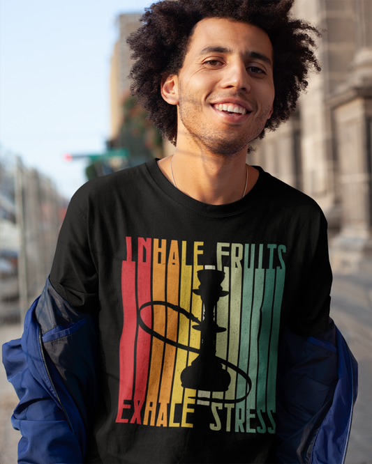 Inhale Fruits Exhale Stress – Shisha-Liebhaber-Unisex-T-Shirt