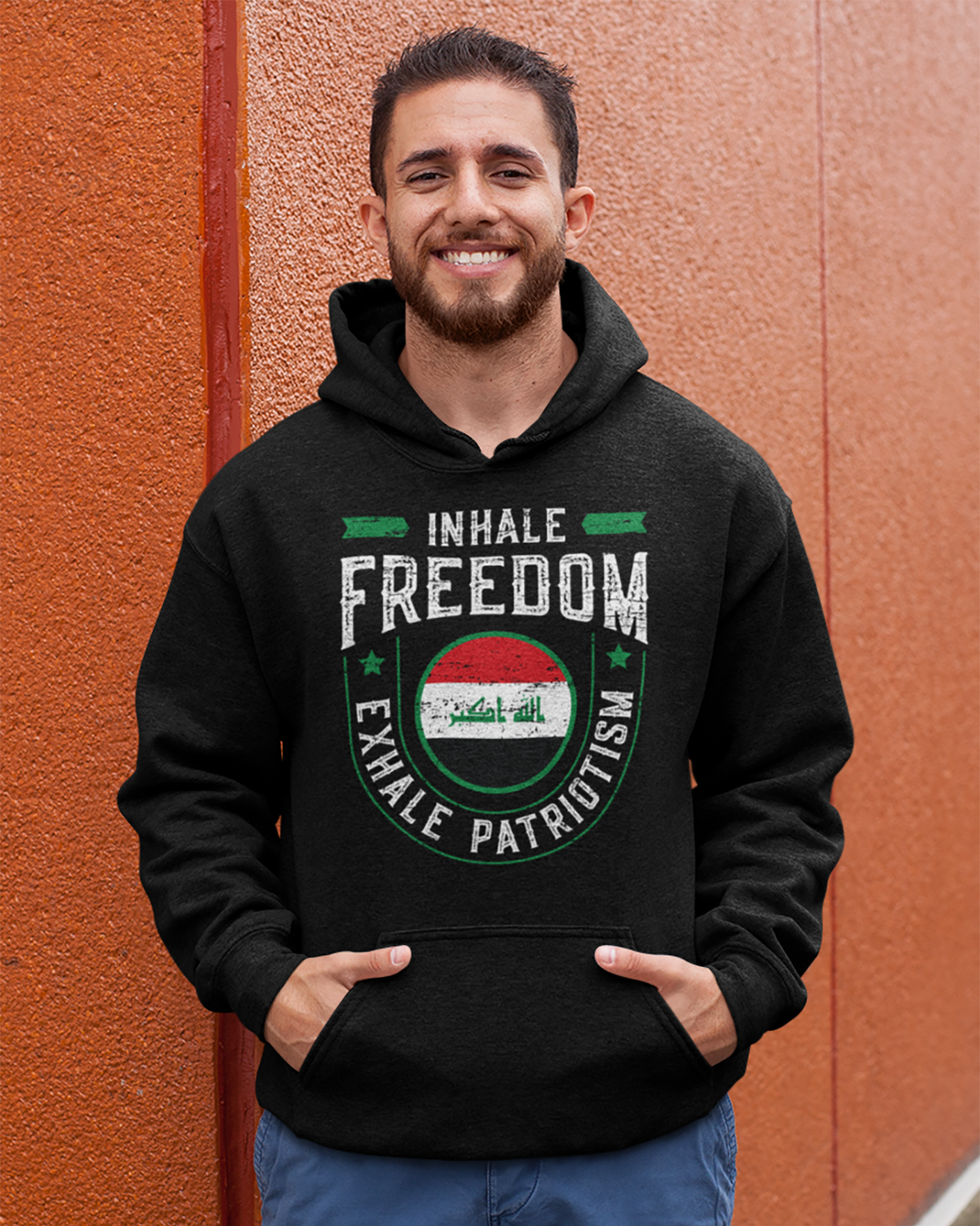 Inhale Freedom Exhale Patriotism - Iraq Unisex Hoodie