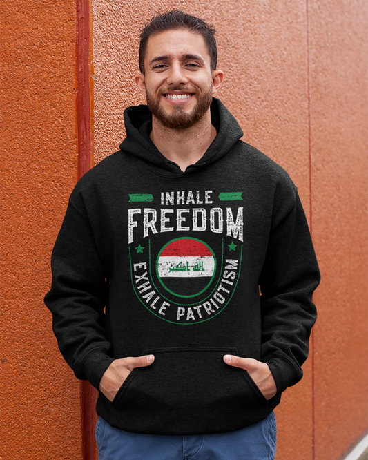 Inhale Freedom Exhale Patriotism - Iraq Unisex Hoodie
