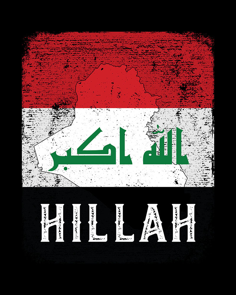 Irak Flagge, Karte & Stadt - Hillah Unisex T-Shirt