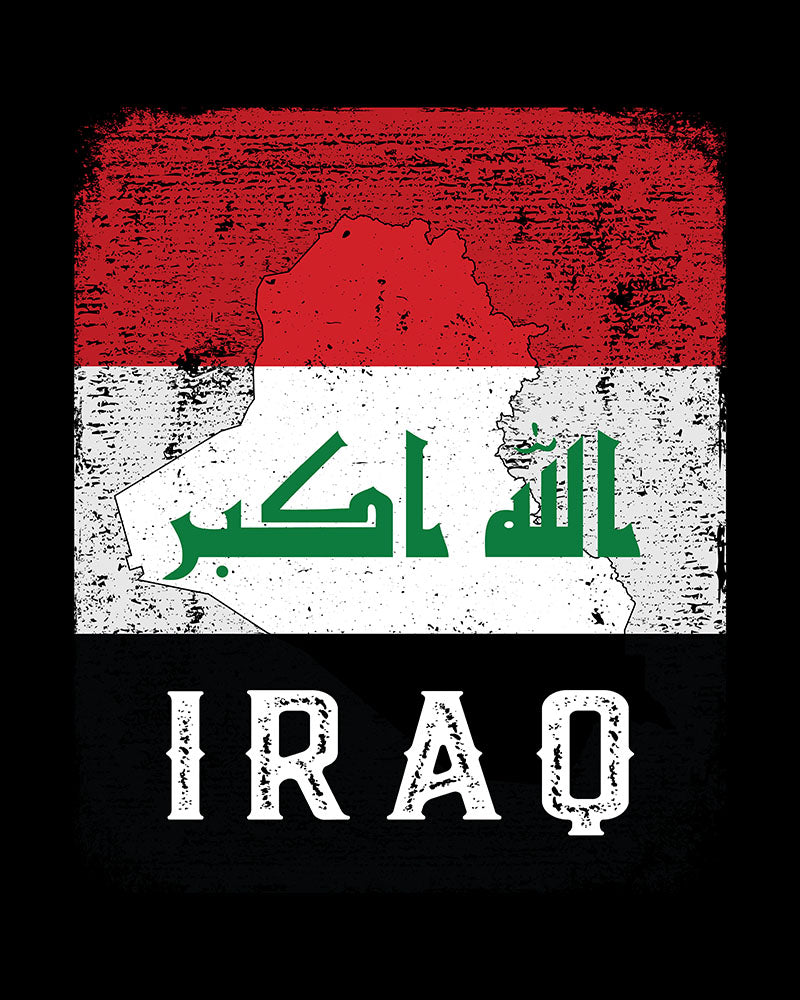 Irak Flagge & Karte Unisex T-Shirt