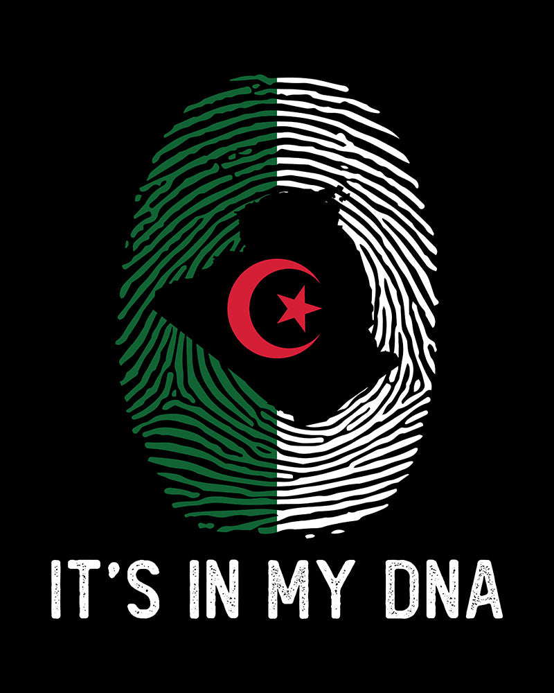 Es liegt in meiner DNA - Algerien Fingerabdruck Unisex T-Shirt