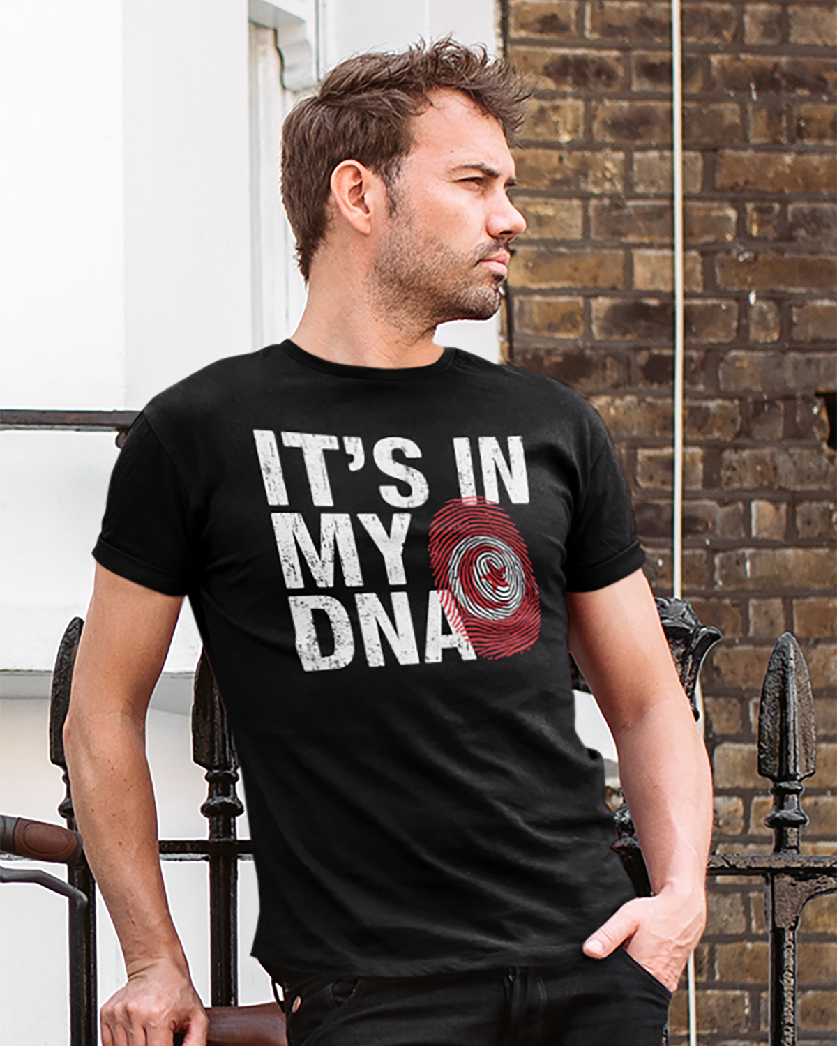 Es liegt in meiner DNA - Tunesien-Fingerabdruck-Unisex-T-Shirt