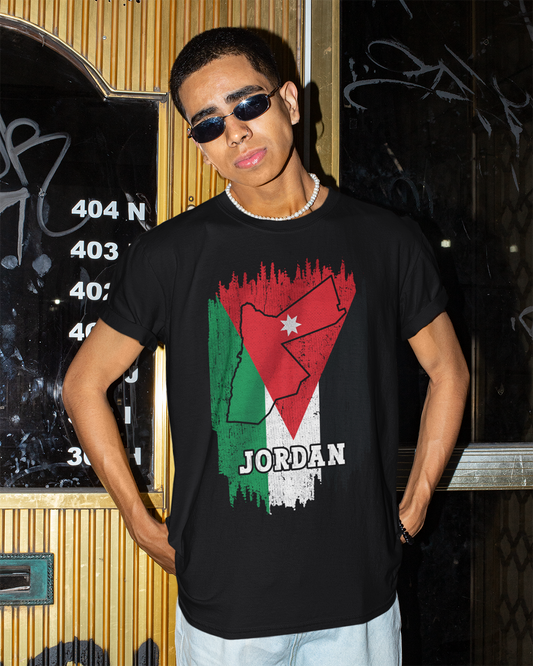 Jordan Flag & Map Unisex T-shirt