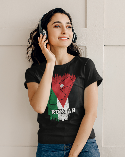 Jordan Flag, Map & City - Rukban Unisex T-shirt