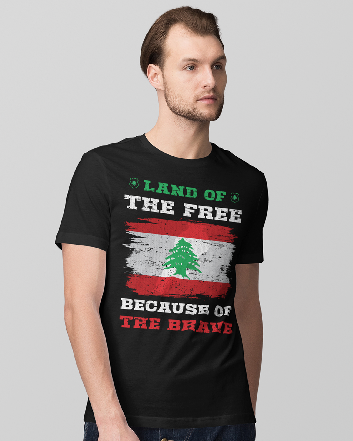 Land der Freien wegen der Tapferen - Libanon Unisex T-Shirt