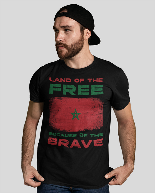 Land of the Free Because of the Brave - Morocco Unisex T-shirt