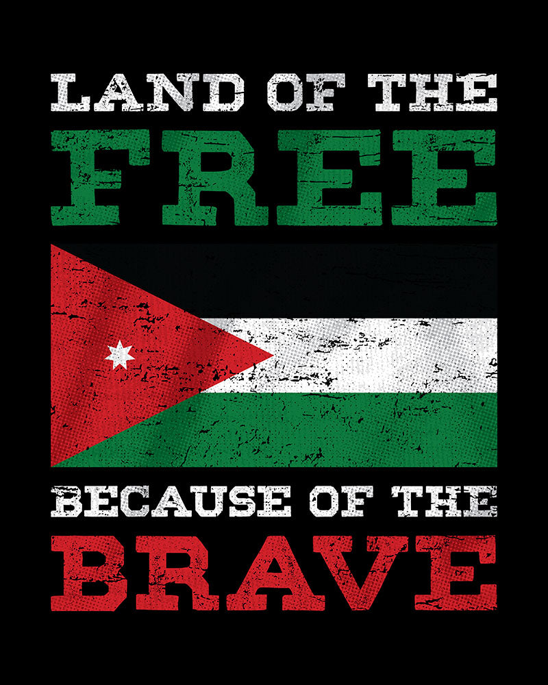 Land of the Free Because of the Brave - Jordan Unisex T-shirt