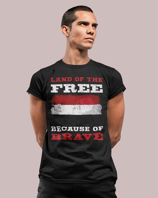 Land of the Free Because of the Brave - Yemen Unisex T-shirt