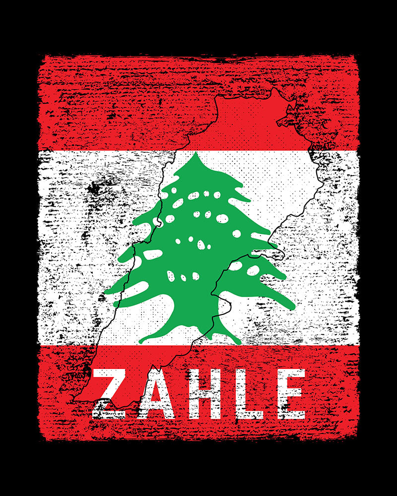 Libanon Flagge, Karte & Stadt - Zahle Unisex T-Shirt