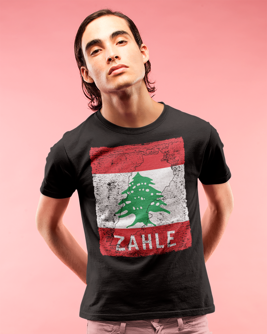 Lebanon Flag, Map & City - Zahle Unisex T-shirt