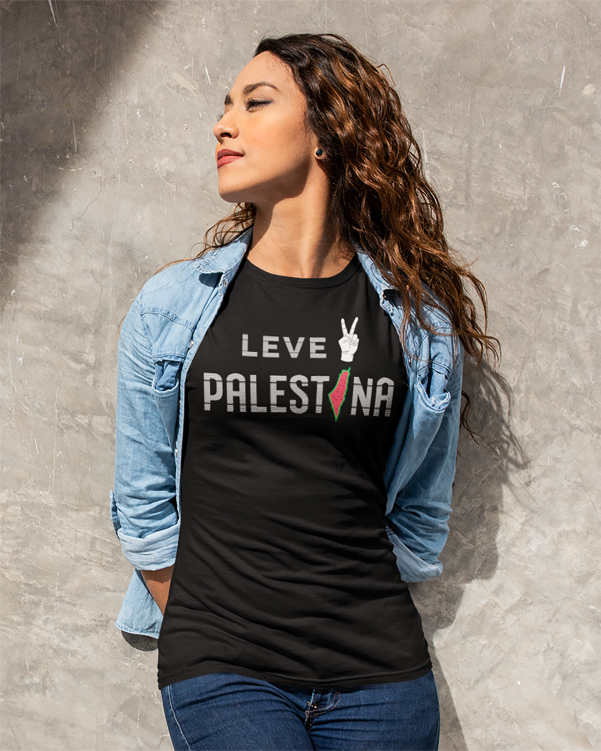 Levé Palestina - Kufiya T-shirt unisexe