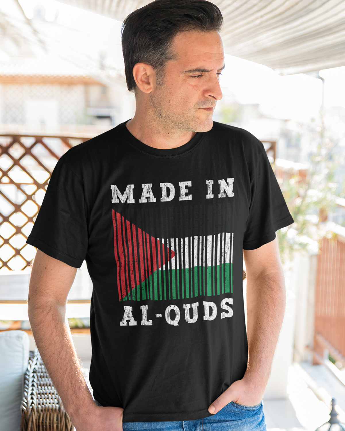 Fabriqué à Al-Quds - T-shirt unisexe