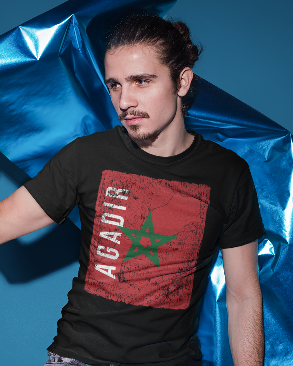 Morocco Flag, Map & City - Agadir Unisex T-shirt