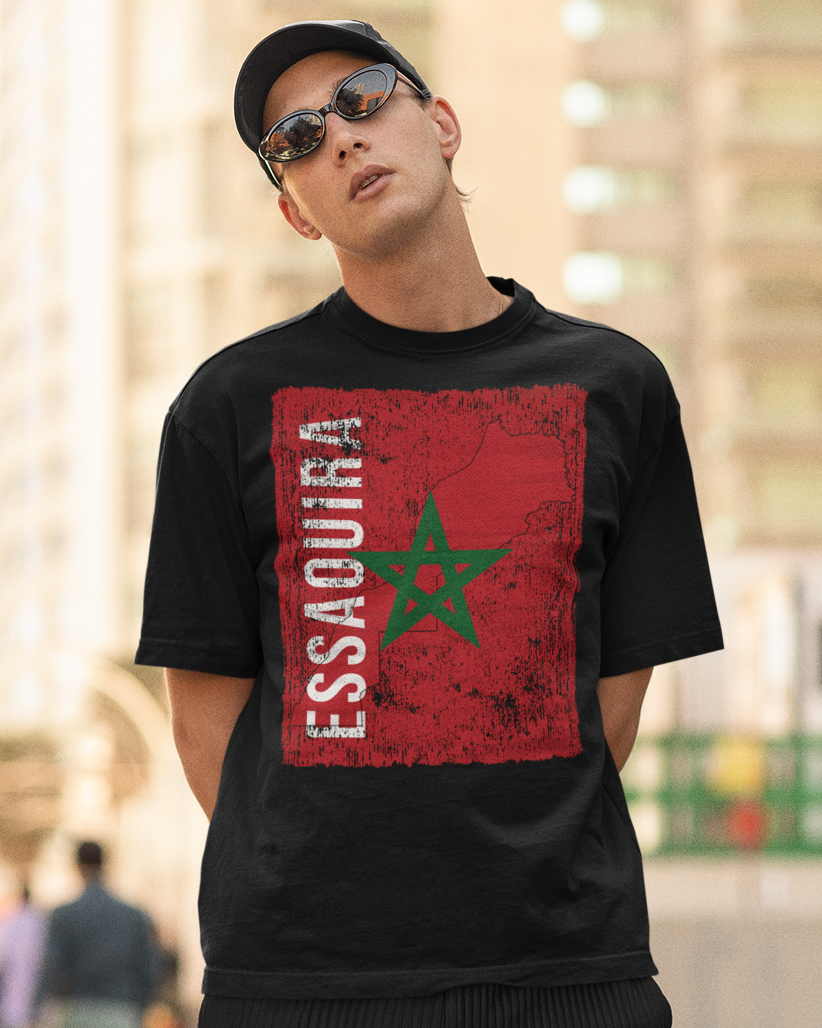 Morocco Flag, Map & City - Essaouira Unisex T-shirt