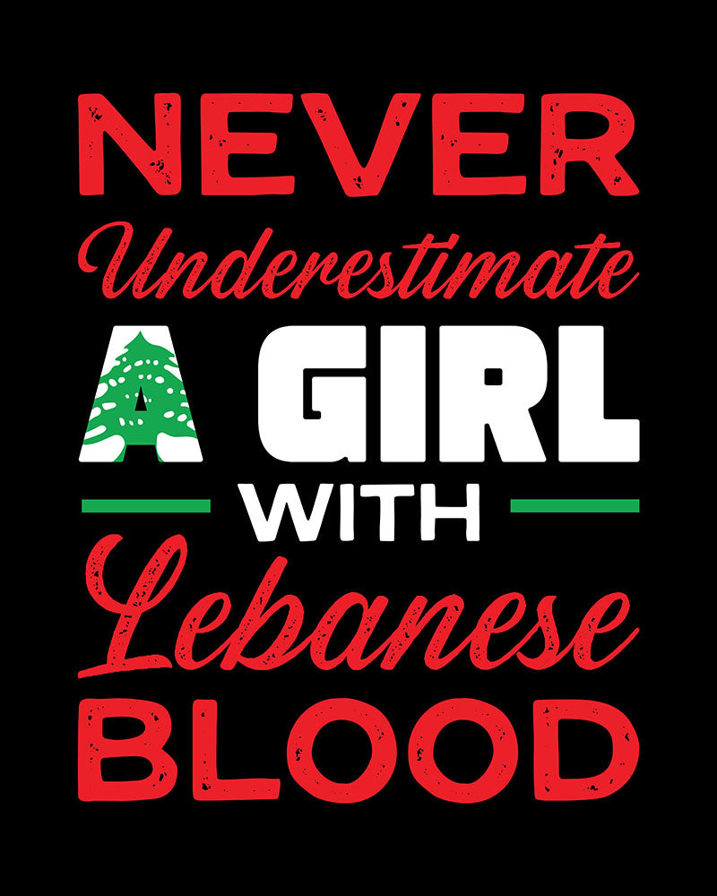 Libanesisches Blooded Girl Zitat Unisex T-Shirt