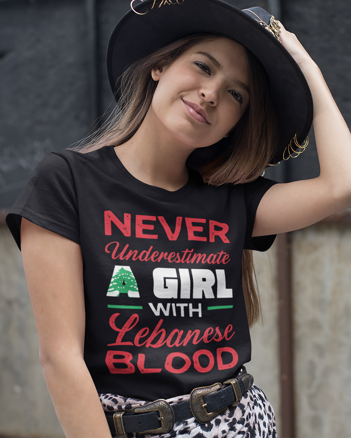 Libanesisches Blooded Girl Zitat Unisex T-Shirt