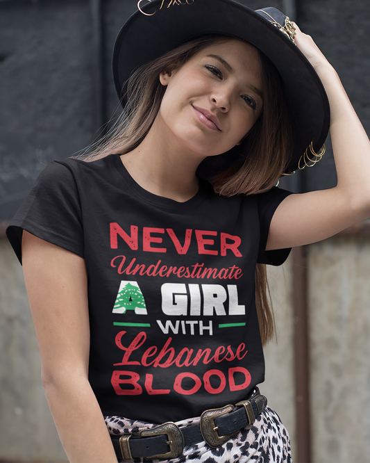 Lebanese Blooded Girl Quote Unisex T-shirt